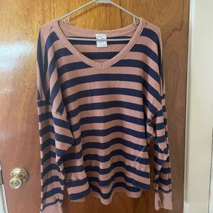 Aerie Striped Long Sleeve Top